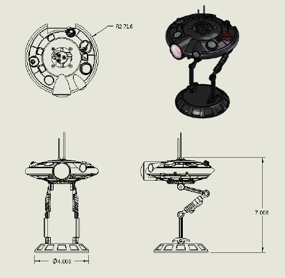 ePIc Droid  ID10 Star Wars Inspired raspberry pi 2 and 3 case | 3d print model