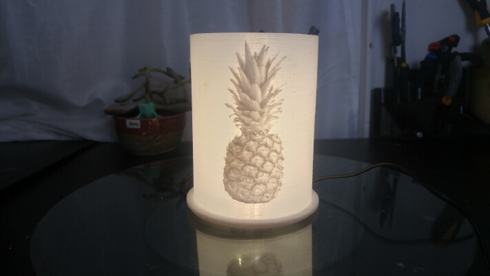 Pineapple Lithophane Lamp | 3d print model