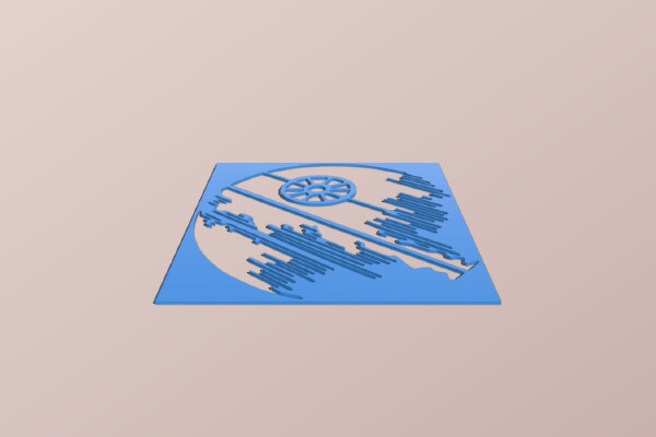 Death Star stencil 2 | 3d print model