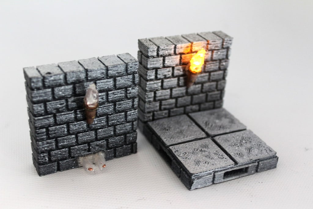 OpenForge Cut-Stone OpenLOCK Torch Wall