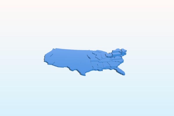 My Customized USA Electoral College Map | 3d print model