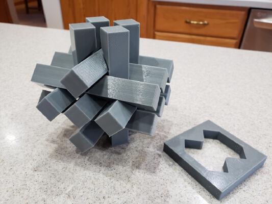 Brain Teaser Puzzle with Stand | 3d print model