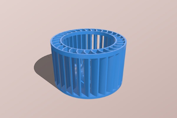 Wentylator do pieca SEg45-2A _ Fan for furnace SEg45-2A | 3d print model