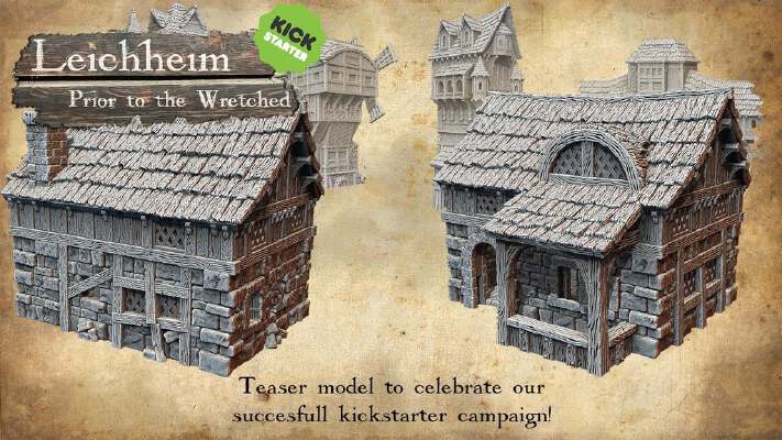 Leichheim kickstarter Teaser model Medieval citizen's building | 3d print model