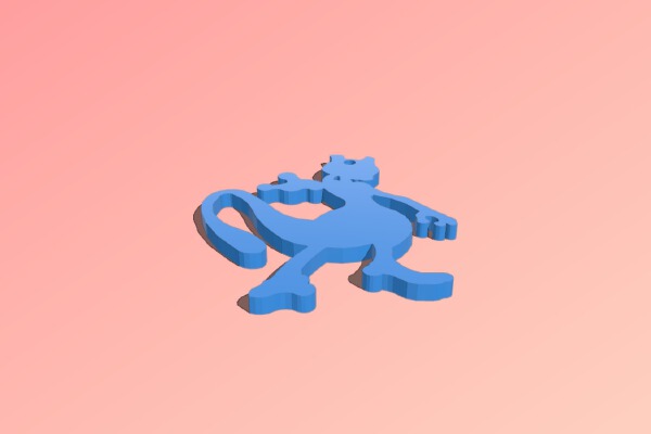 Mewtwo keychain | 3d print model