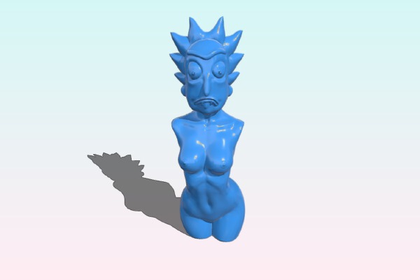 Ricky and Morty - Nude Woman Torso Sculture | 3d print model