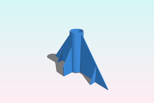 Starship Model Rocket Fin Can for BT-55 tube | 3d print model