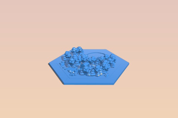 Catan Forest Hex | 3d print model