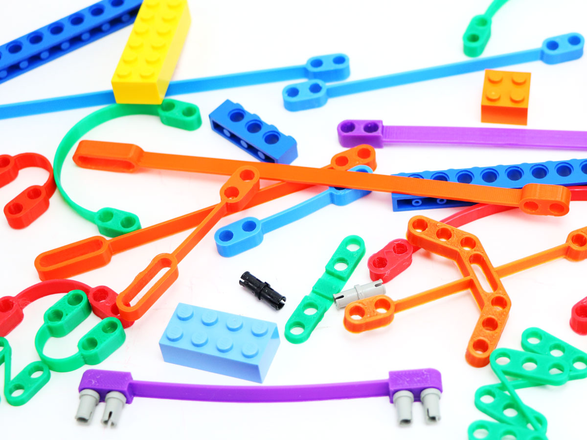 FlexLinks: Fixed-Fixed Beam - Straight (LEGO®-Compatible)