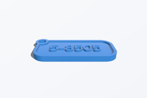 Customizable key tag | 3d print model