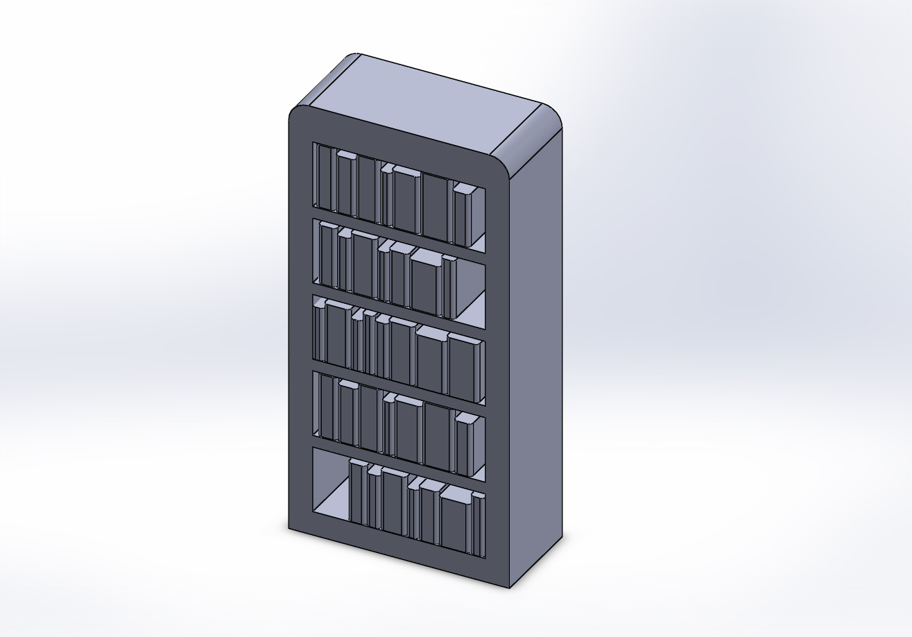 RPG Book Case with Books