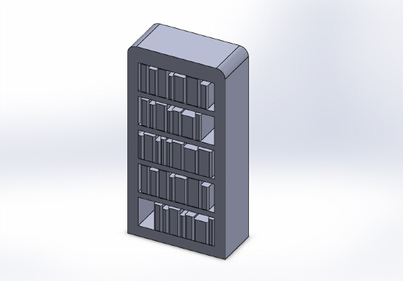 RPG Book Case with Books | 3d print model