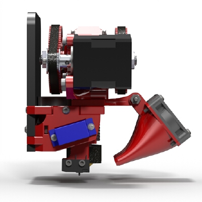 Itty Bitty Double FLEX Extruder (with mount for MakerFarm Printers) | 3d print model