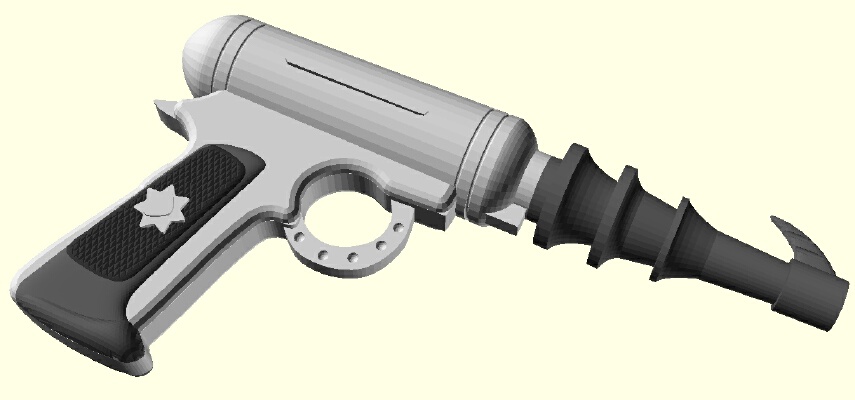 Captain Proton's ray gun and jetpack controller | 3d print model