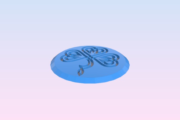Celtic Cloverleaf Coaster | 3d print model