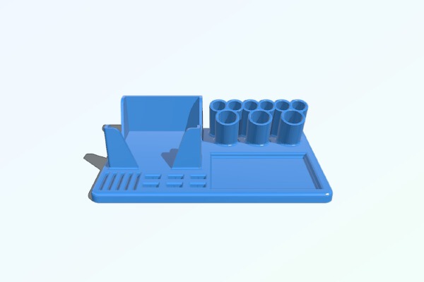 Organiser with USB + SD Card Holders | 3d print model