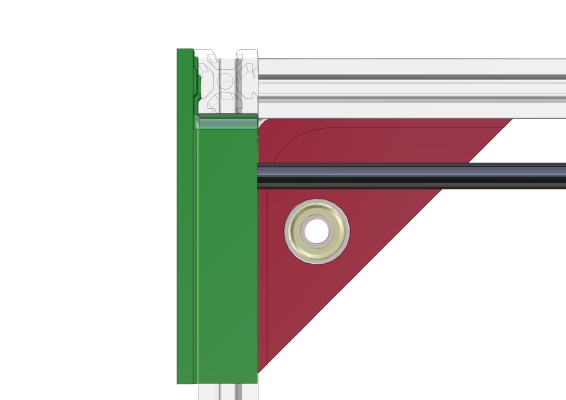X-Y Plate Bracket for 20x20 Aluminium  Profiles incl. 608 Ballbearing Seat | 3d print model