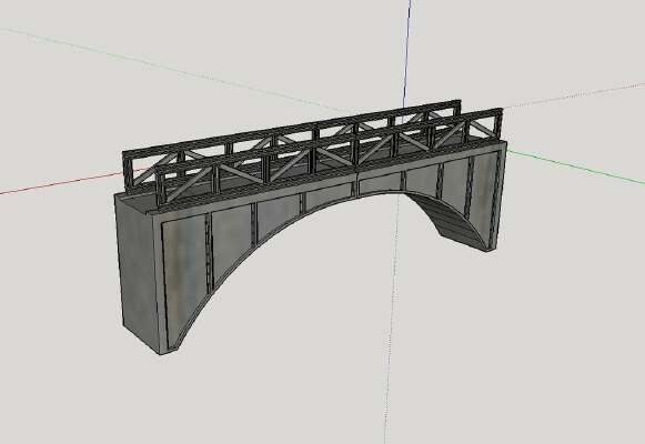 HO Scale Train Bridge V2.0 | 3d print model