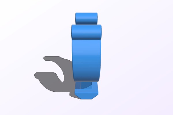 Ender 3 top rail 1" flashlight mount | 3d print model