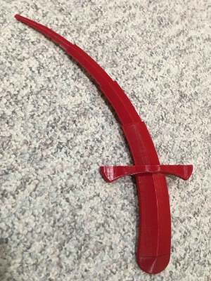 Curved Collapsing Dagger (Removable Blade) | 3d print model