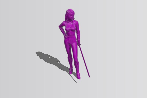 Girl with sword | 3d print model