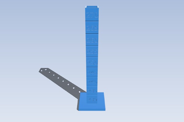 Travis Fletcher's PETG 230-270 Temp Calibration Tower | 3d print model