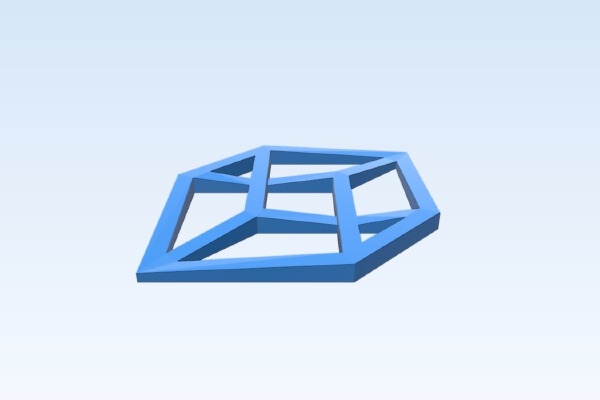 Impossible 2D Cube | 3d print model