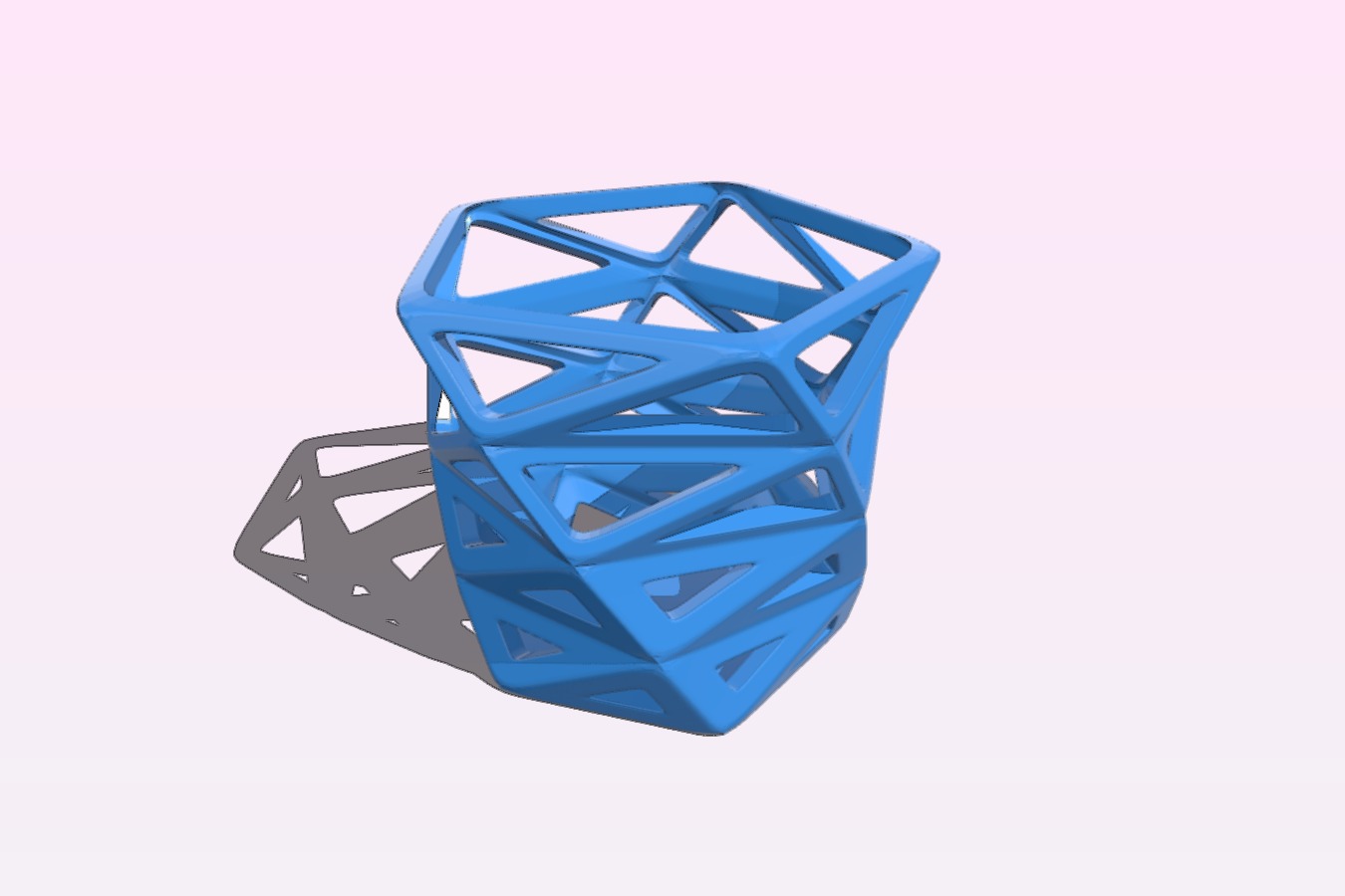 low poly style Orchid pot _ planter