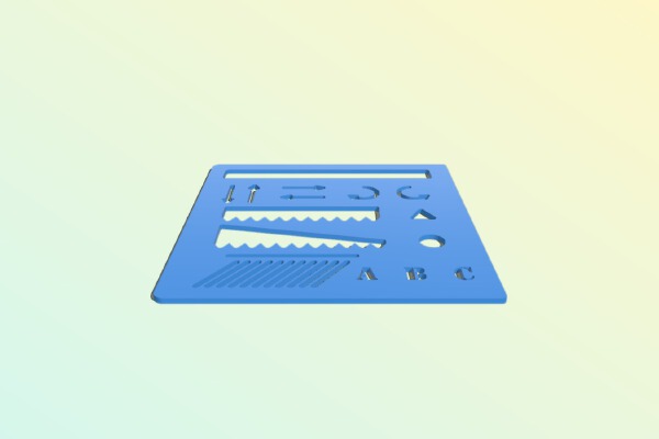 Drawing Template for Beams | 3d print model