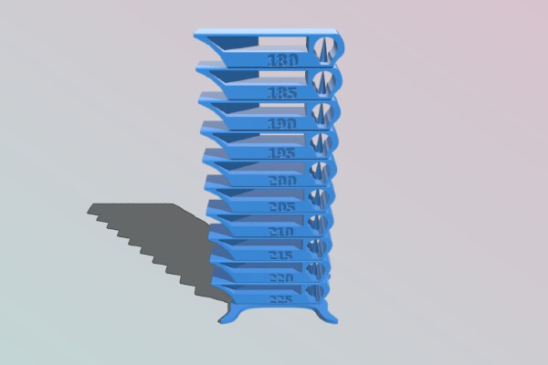 Flux3D Temperature Tower Test (fixed) | 3d print model