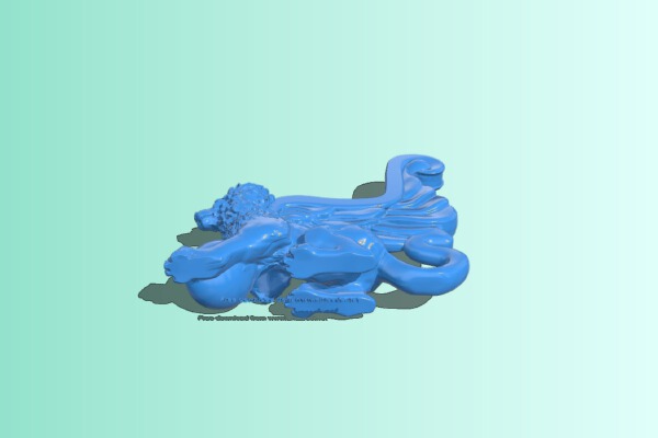 Pattern decor design lion | 3d print model