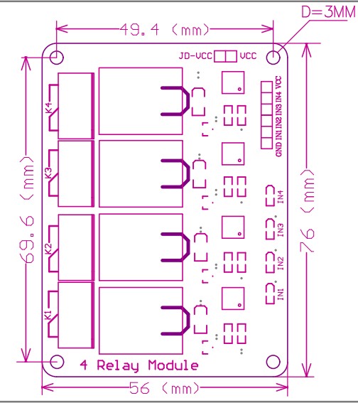 Relay case for Raspberry Pi 3 Model B