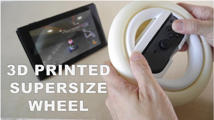 Supersize Wheel adaptor for Switch Joy-Con Wheel | 3d print model