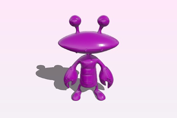 Crab Warrior Cartoon | 3d print model