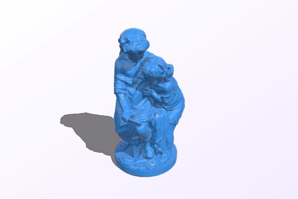Children looking in the mirror | 3d print model