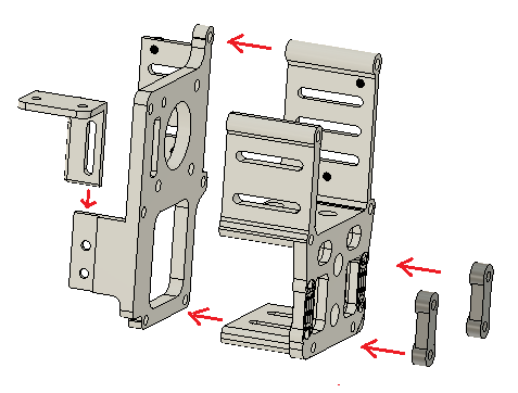 Improved and simplified "Over the Top" Carriage for BMG, V6_Volcano, BLTouch & RJ45 breakout | 3d print model