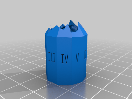 Acid Damage Dice with numbers in Greek Symbols | 3d print model