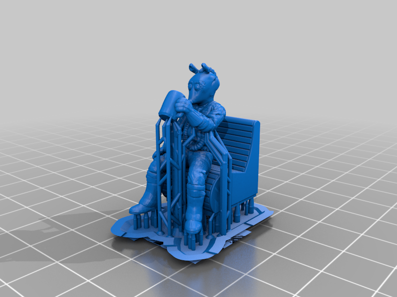 Neesh (seated Rodian) SWL Scale Free Cantina Collab