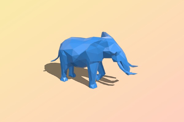 Low Poly Elephant | 3d print model