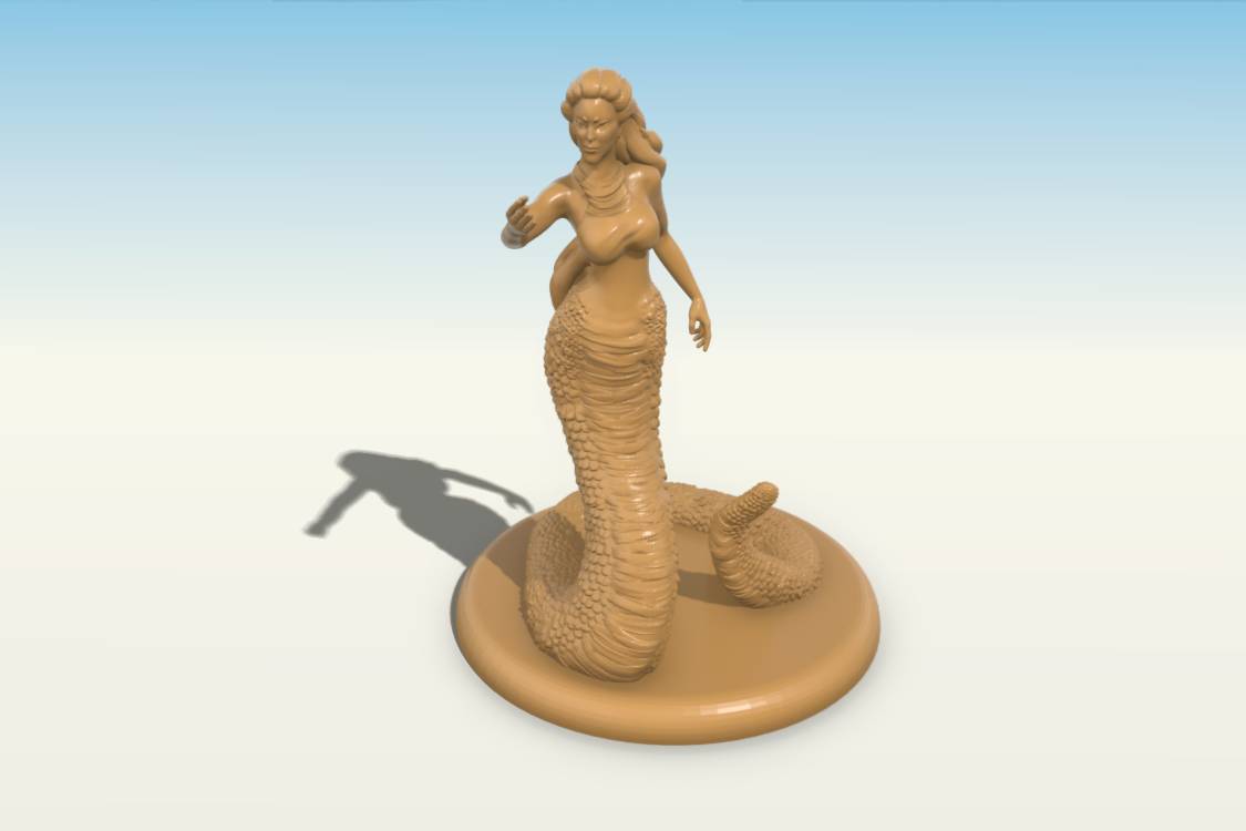 Yuan-Ti (snake hair) Tabletop Miniature
