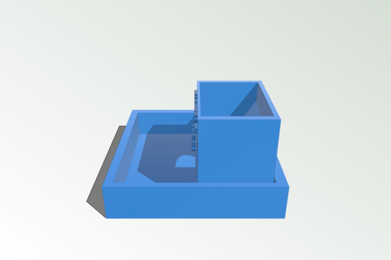 Dice tray with dice jail and tower