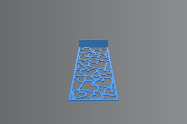 Bookmark - hearts web | 3d print model