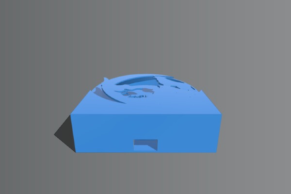Howling wolf light box | 3d print model