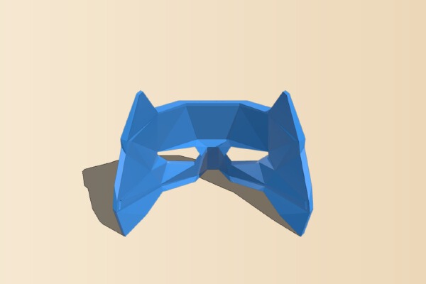 Cat Low Poly Masquerade Mask | 3d print model