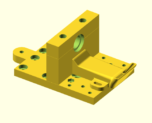 Prusa i3 style E3D mount with integrated radial fan duct (Hypercube style) | 3d print model