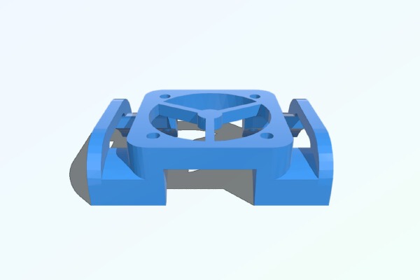 Rc Car Fan Mount 30mm for 42mm motor diameter for Arrma, Cen Reeper | 3d print model