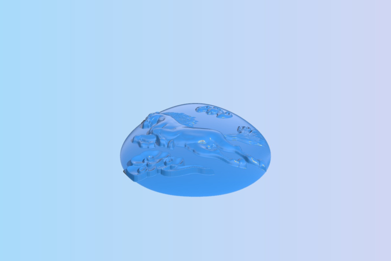 The egg is shaped like a horse