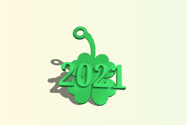 2021 shamrock to hang | 3d print model