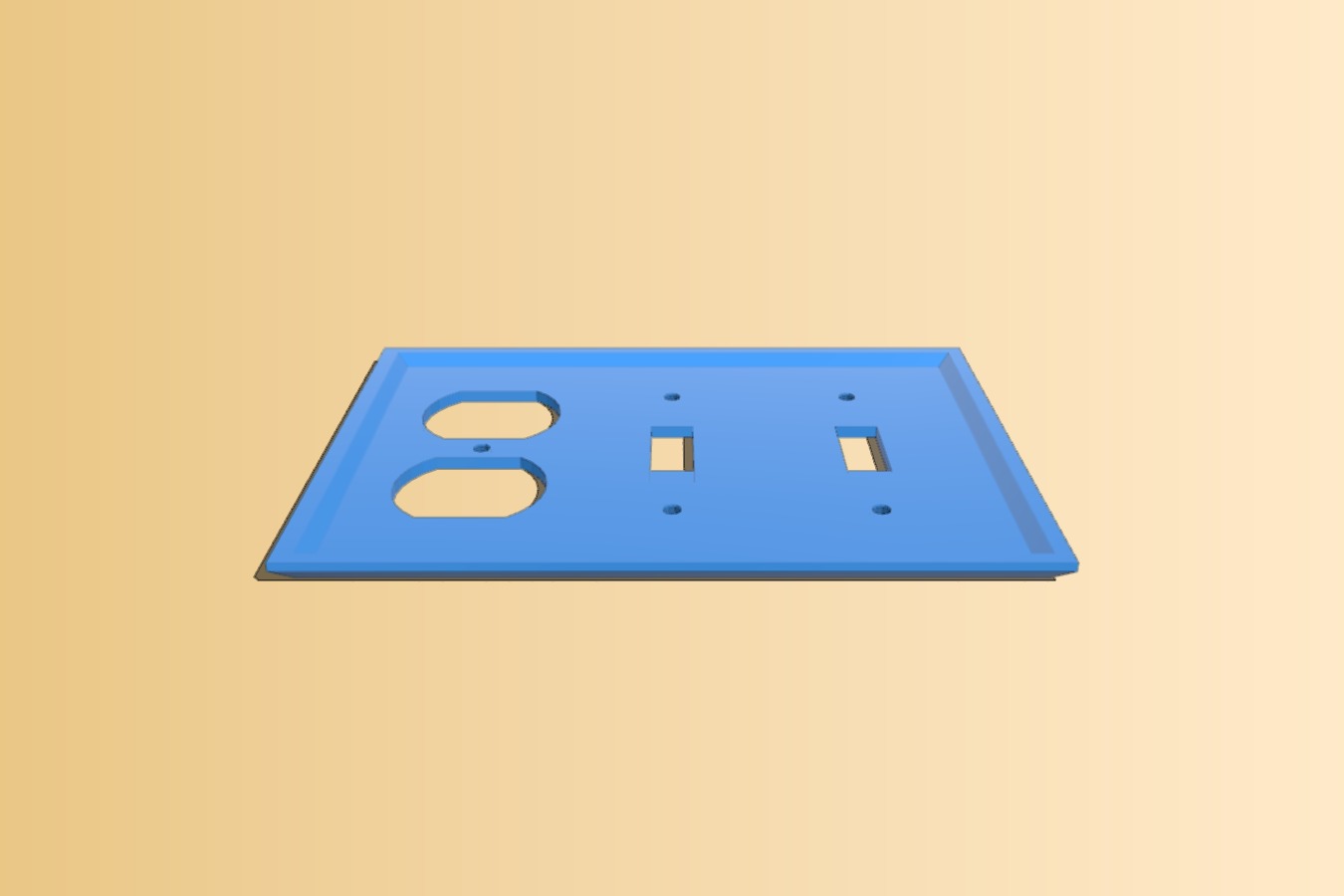            Triple wall plate - 2 switch & duplex outlet