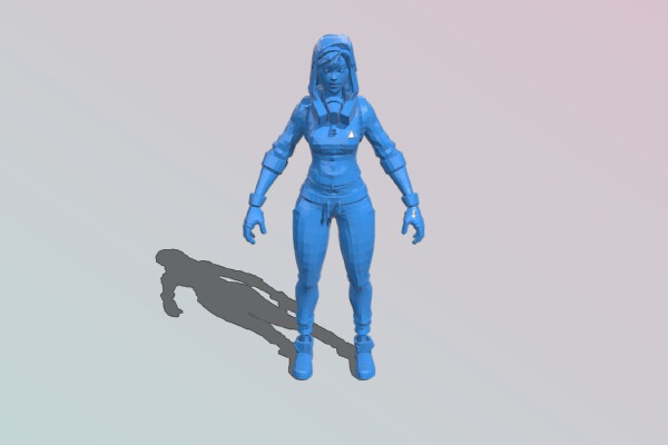 Women street artist | 3d print model
